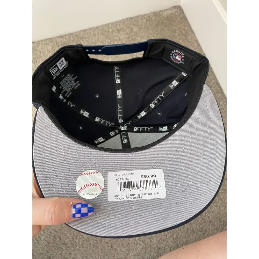 New New Era New York Yankees Team Script Navy 9FIFTY Snapback Hat